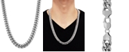 Macy's Cuban Link 26" Chain Necklace in Sterling Silver